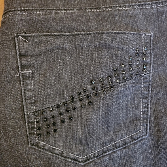 Z. Cavaricci Black Embellished Bootcut Denim Jeans Size 8 - Picture 4 of 4